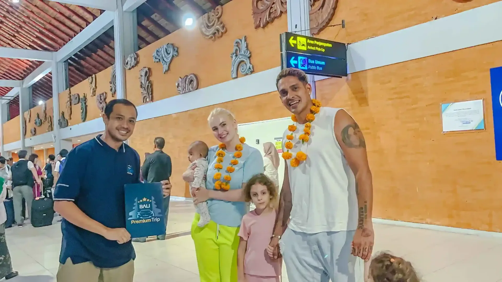 Arrival assistance for a family at Bali Ngurah Rai Airport