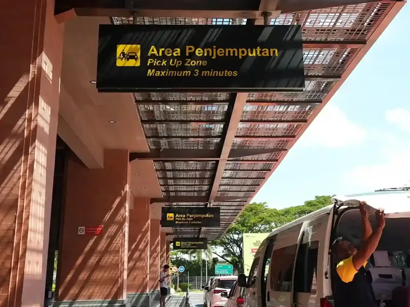 Pick-up area at Bali Ngurah Rai Airport