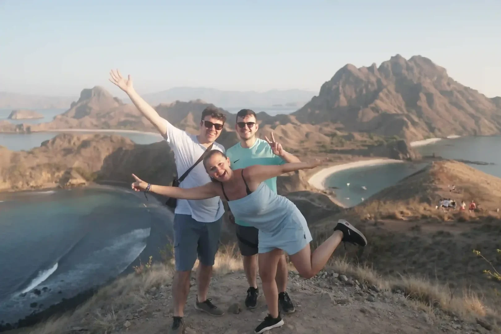 Guests with their guide on Padar Island