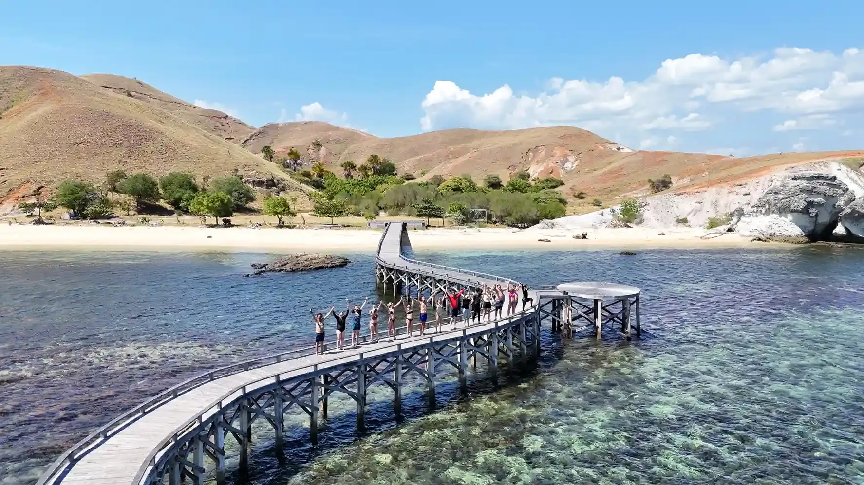 Aerial view of Sebayur Island near Labuan Bajo