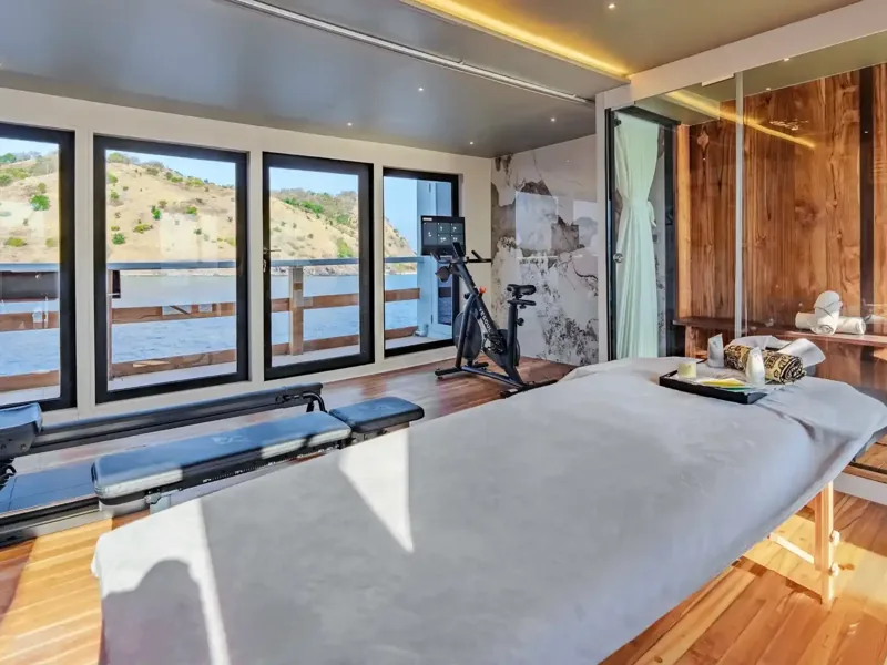 Wellness room on a luxury yacht